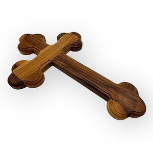 Olive Wood Cross Crucifix Religious Wall Hanging Bethlehem Handmade Christian